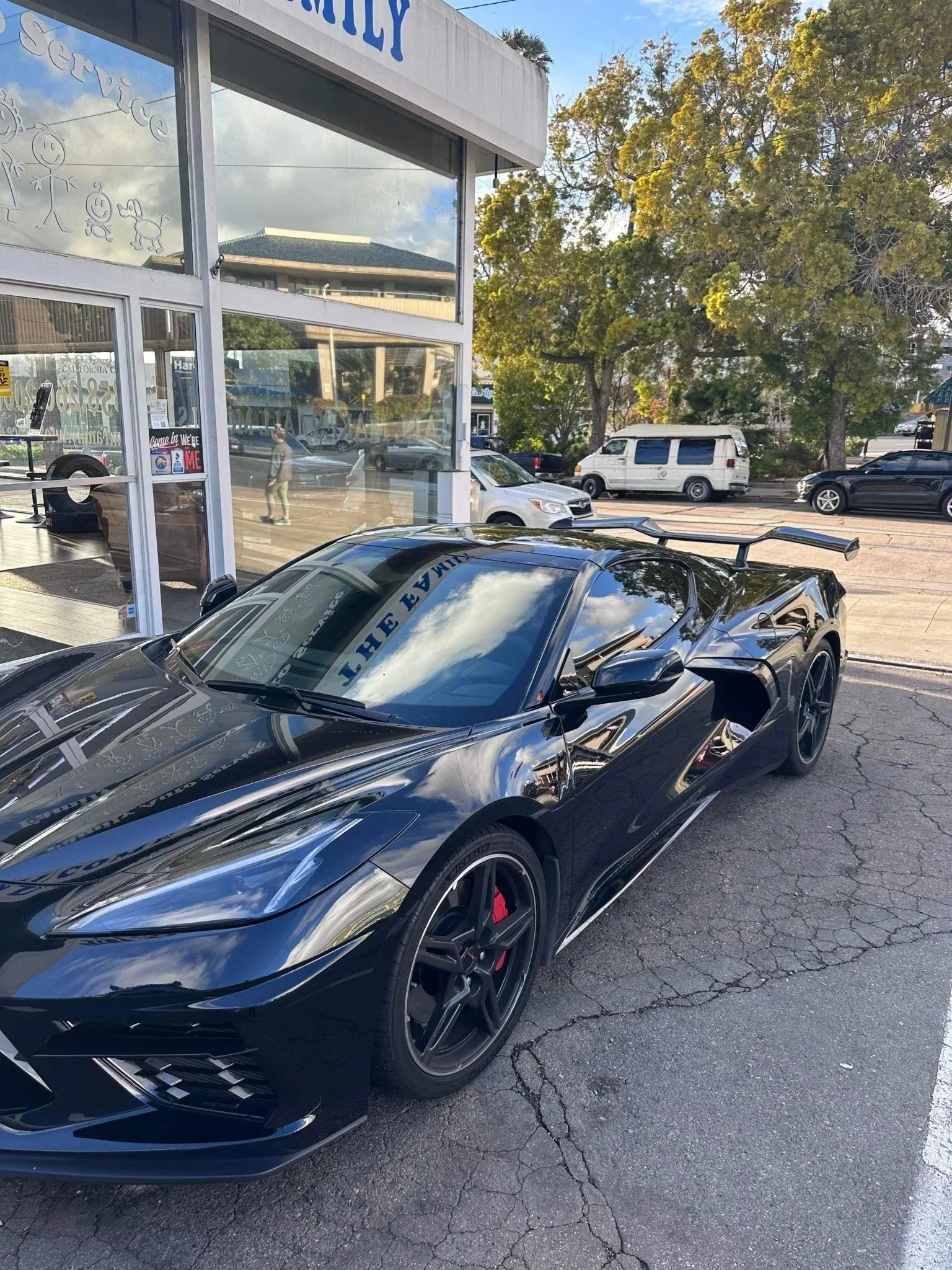 Pure Perf High Wing Carbon Fiber Z06 Style for C8 Corvette Base / Z51 - Gem Motorsports