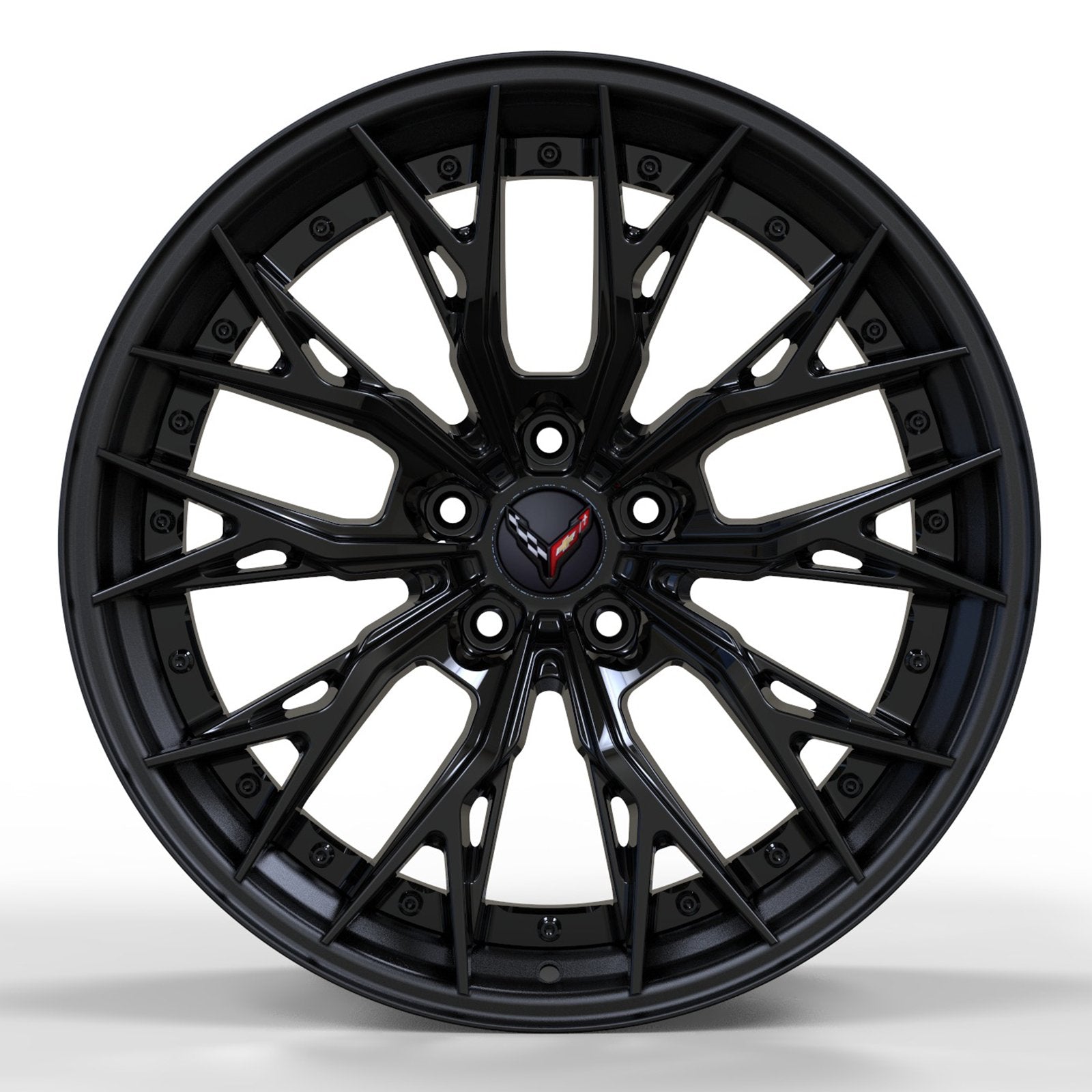 DL10 2 - Piece Forged wheels 20x10 / 21x13 for C8 Corvette Z06 / E - RAY - Gem Motorsports