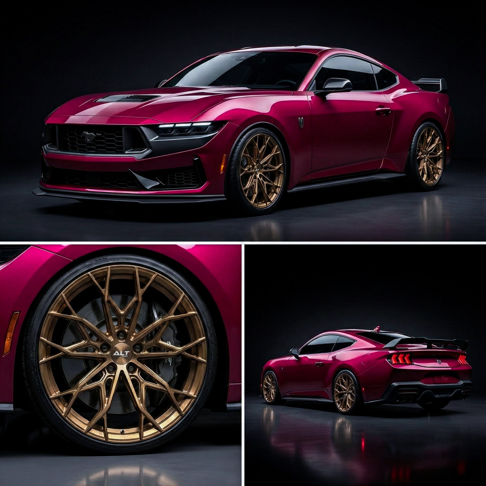 ALT Forged ALT14 wheels 19x10 / 19x11 for Ford Mustang GT, Dark Horse S650 S550 - Gem Motorsports