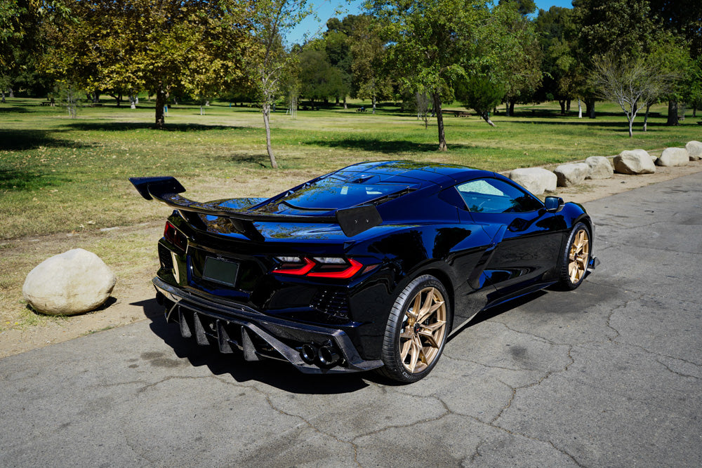 Pure Performance LA BlackFin Carbon Fiber Rear Diffuser for 2020+ C8 Corvette Stingray