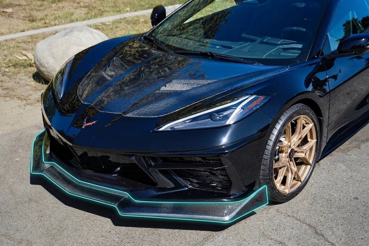 2020+ Corvette C8 Stingray Pure Performance LA Carbon FiberFront Lip / Splitter
