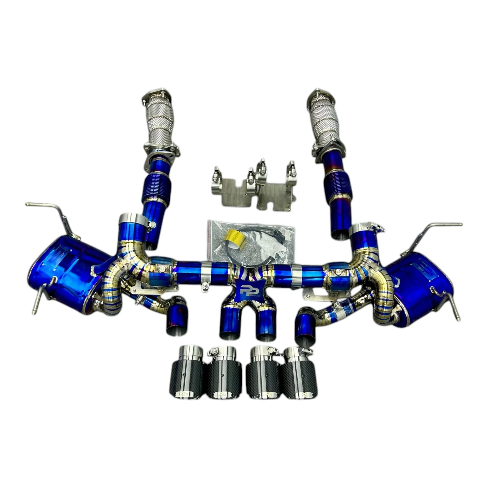 Pure Performance Z Titanium Exhaust for C8 Z06 / Remote Control Valves - Gem Motorsports