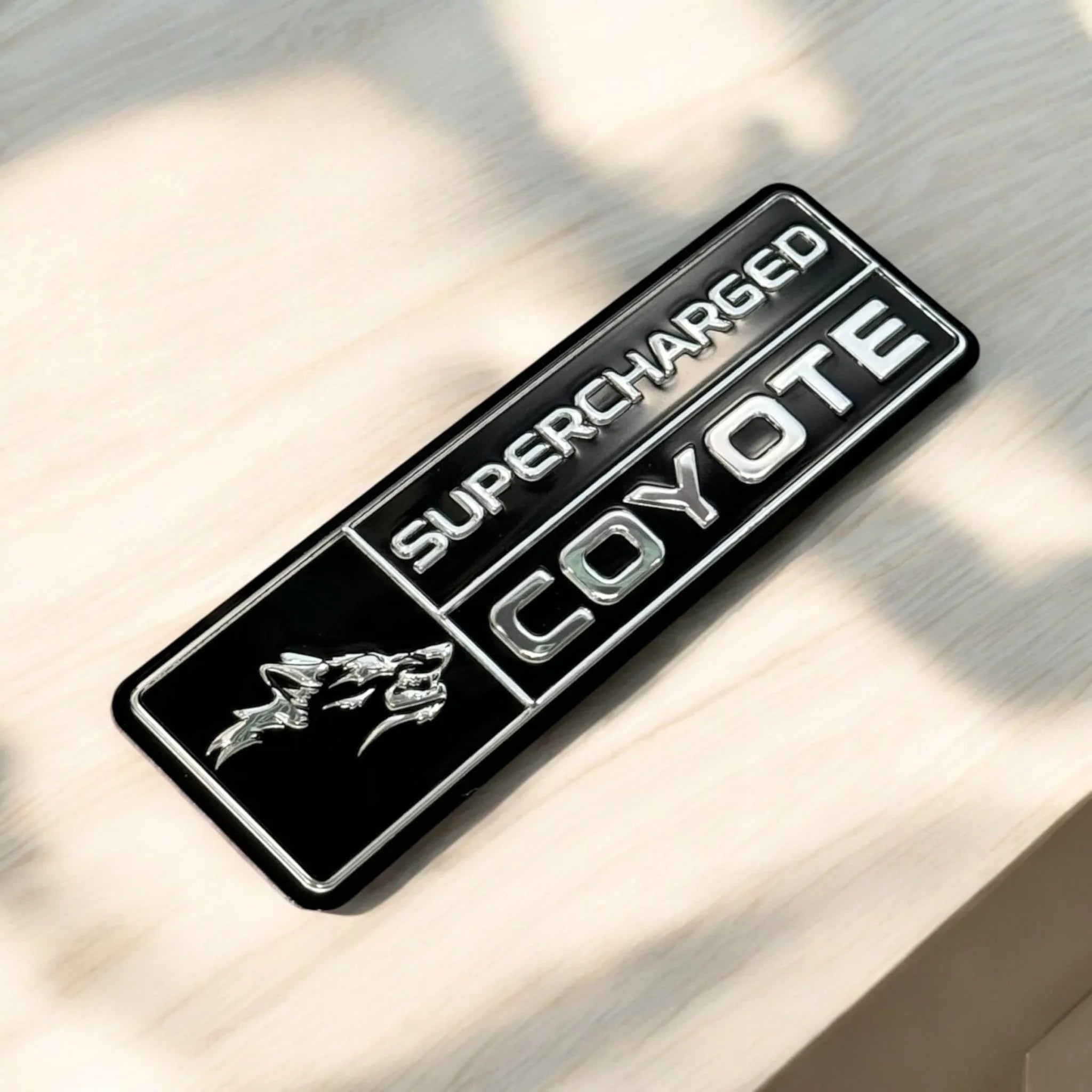 Supercharged Coyote logo Emblem for Dashboard S550 Mustang GT - Gem Motorsports