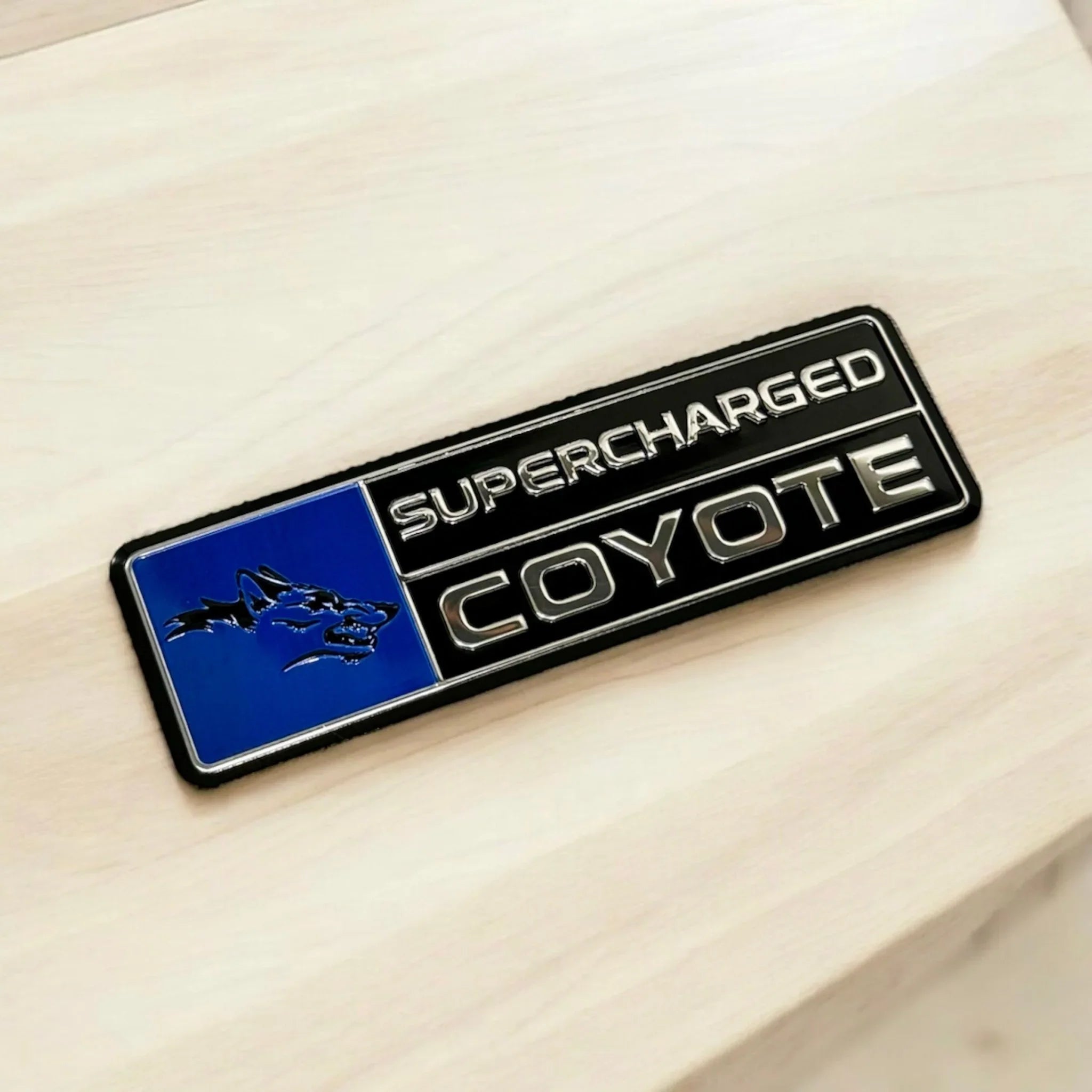 Supercharged Coyote logo Emblem for Dashboard S550 Mustang GT - Gem Motorsports
