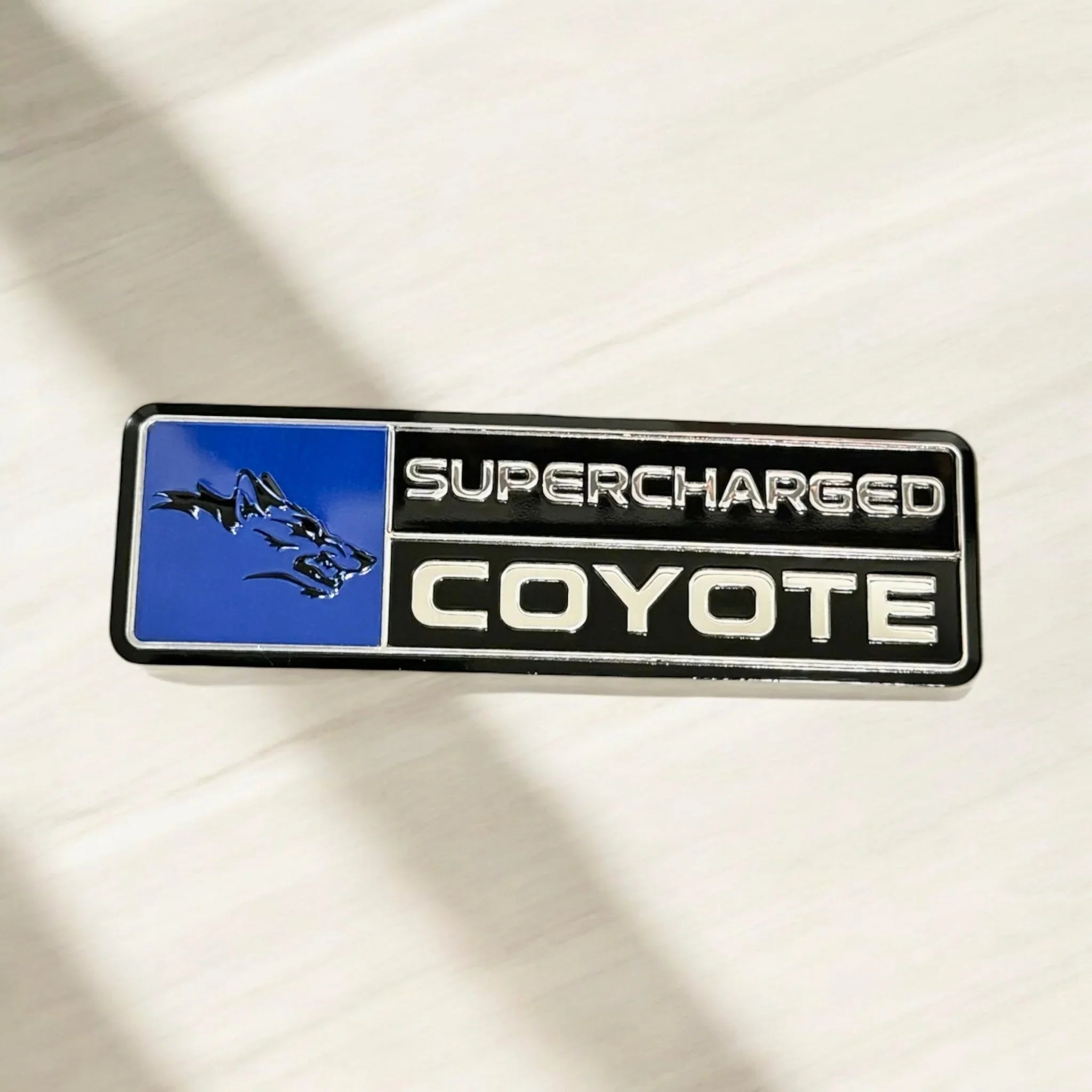 Supercharged Coyote logo Emblem for Dashboard S550 Mustang GT - Gem Motorsports
