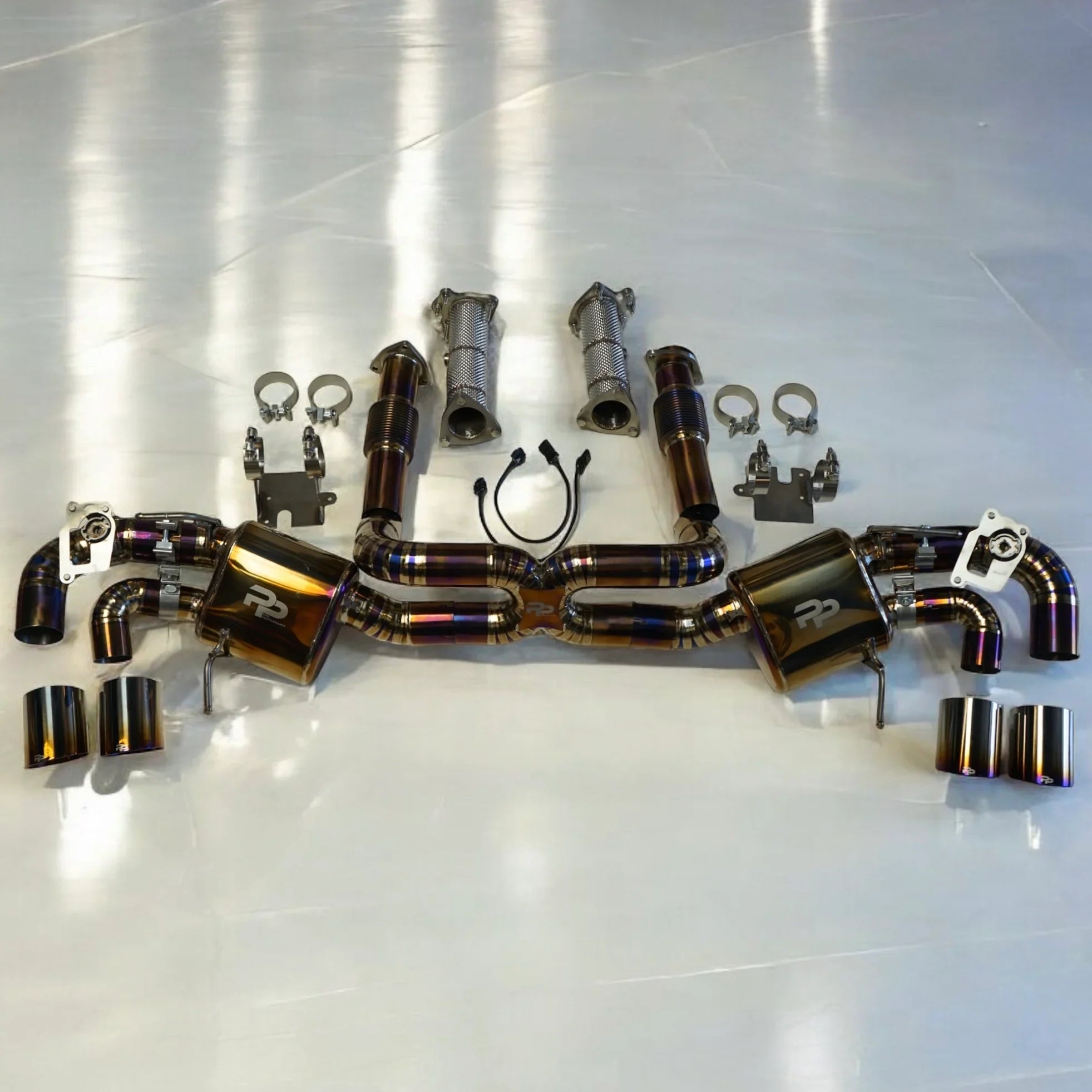 Pure Performance Gold Titanium Exhaust for C8 Corvette Base / Z51
