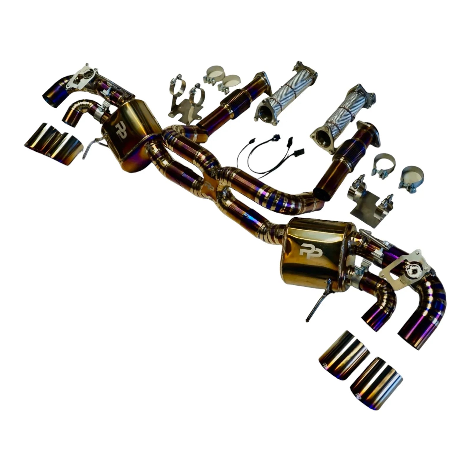 Pure Performance Gold Titanium Exhaust for C8 Corvette Base / Z51