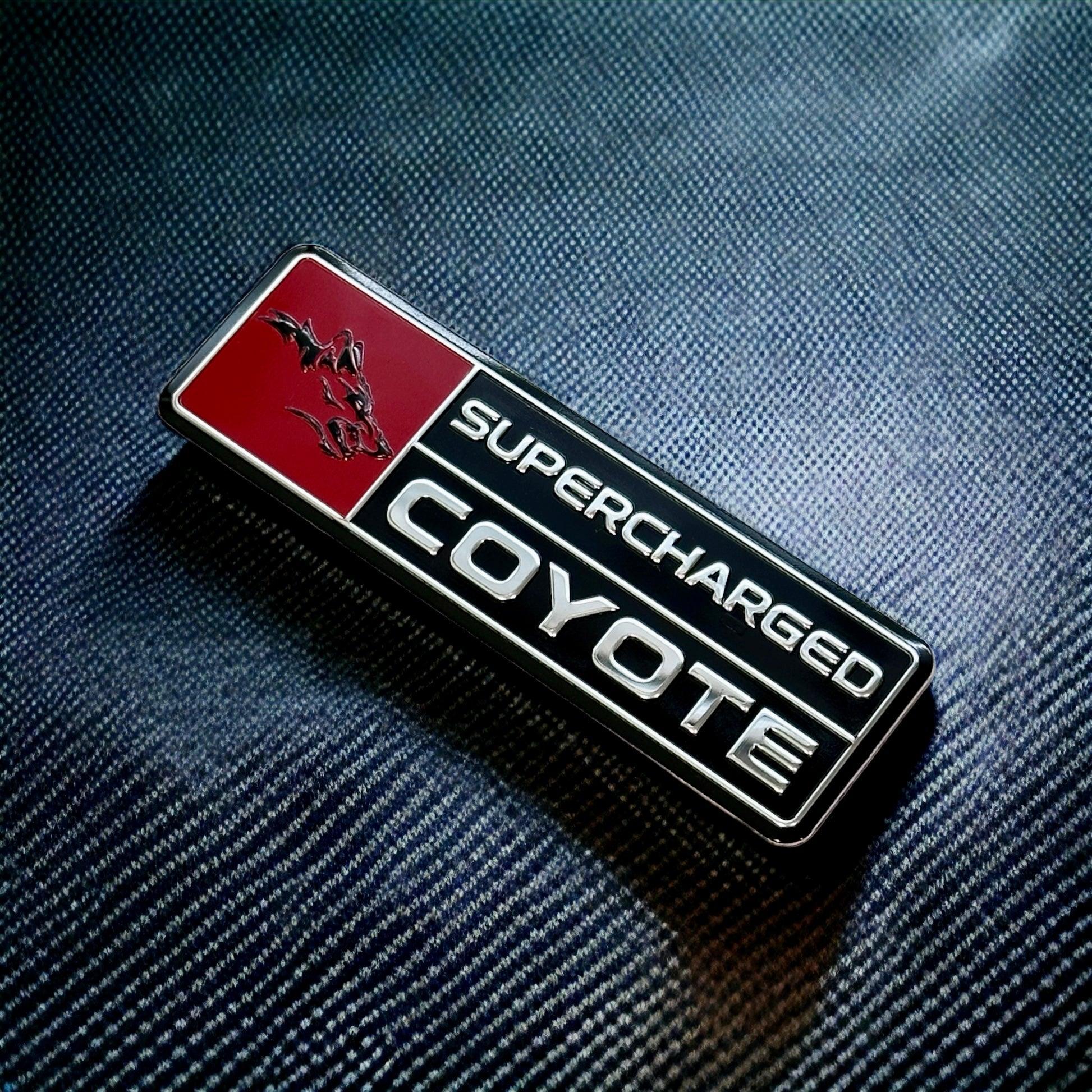 Supercharged Coyote logo Emblem for Dashboard S550 Mustang GT - Gem Motorsports