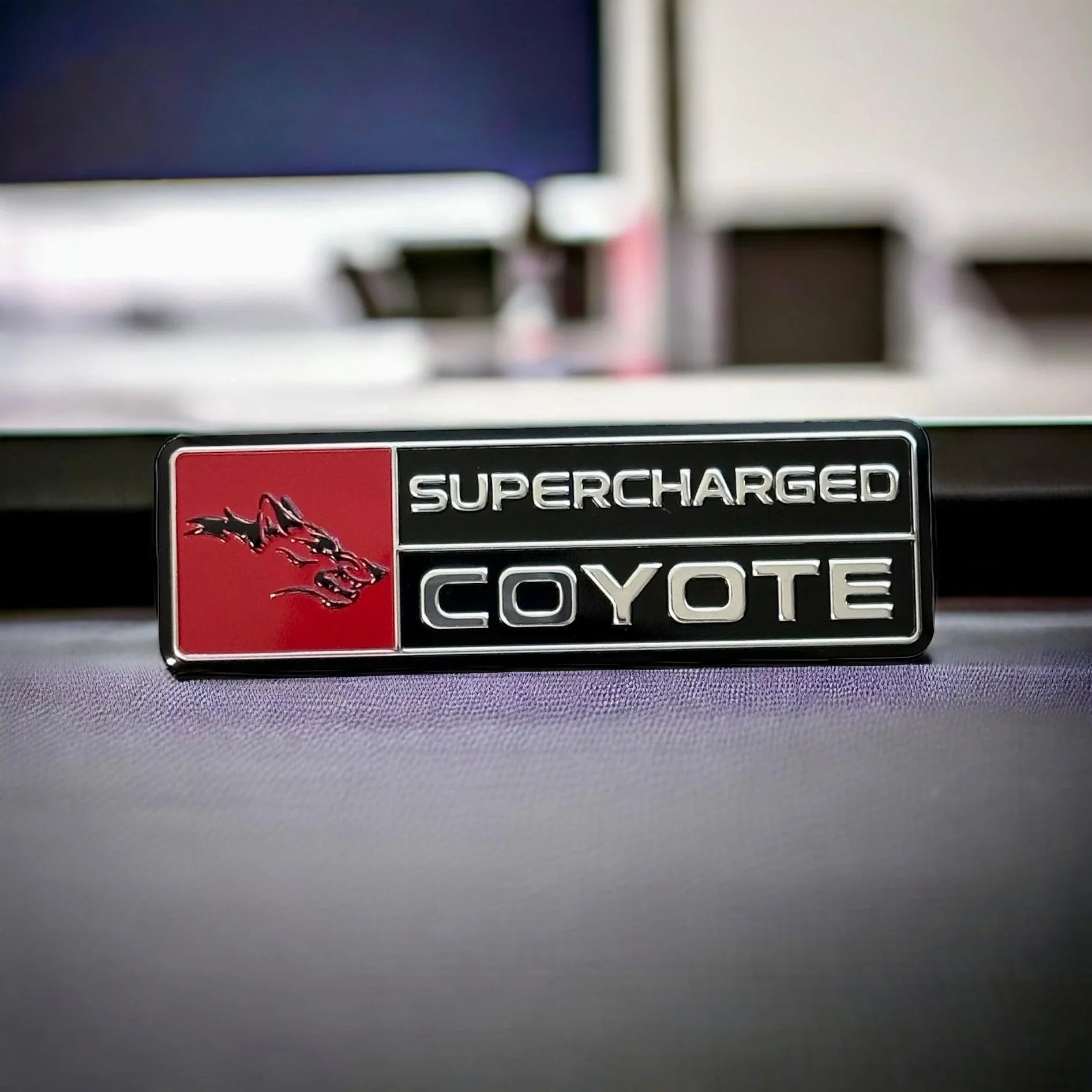 Supercharged Coyote logo Emblem for Dashboard S550 Mustang GT - Gem Motorsports