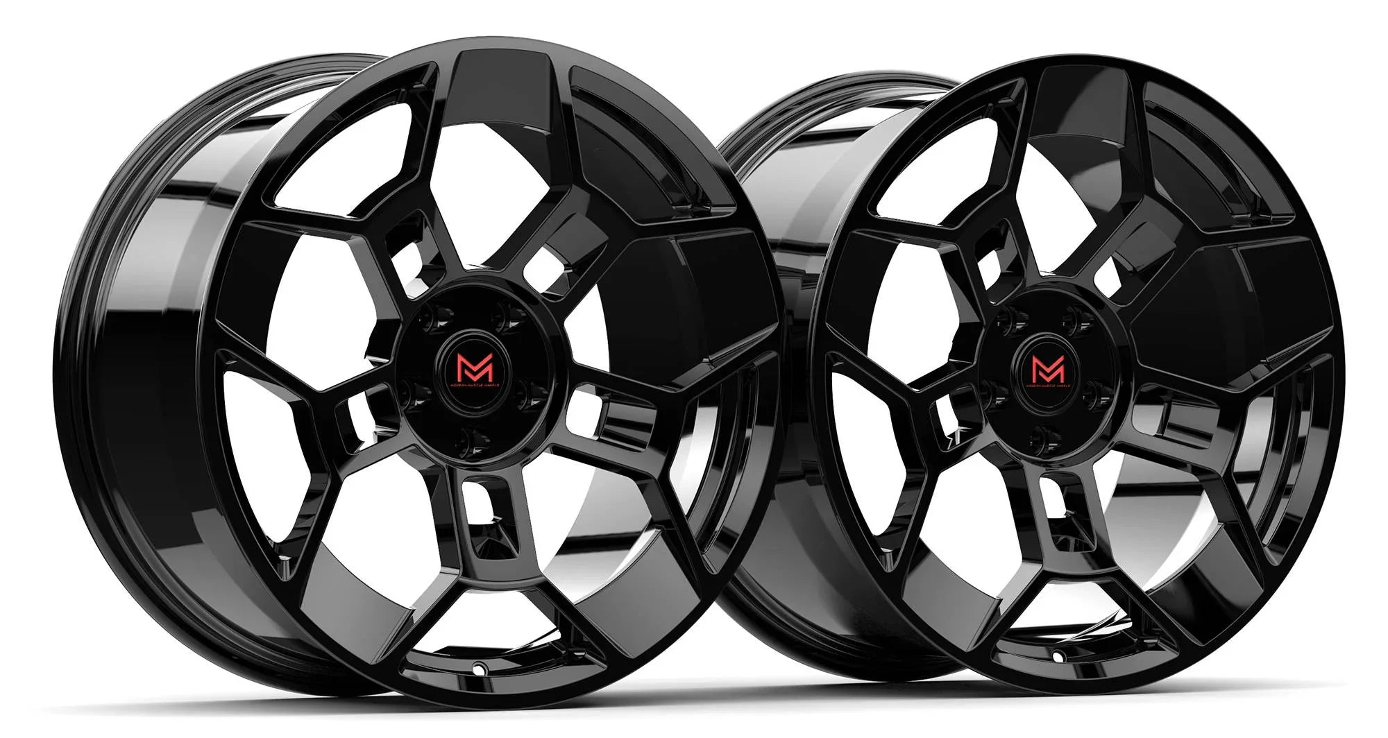 MM RF-M17 Rotary Forged GTD Style wheels 20x10 / 20x11 for Ford Mustang GT, Dark Horse - Gem Motorsports