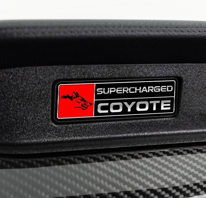 Supercharged Coyote logo Emblem for Dashboard S550 Mustang GT - Gem Motorsports