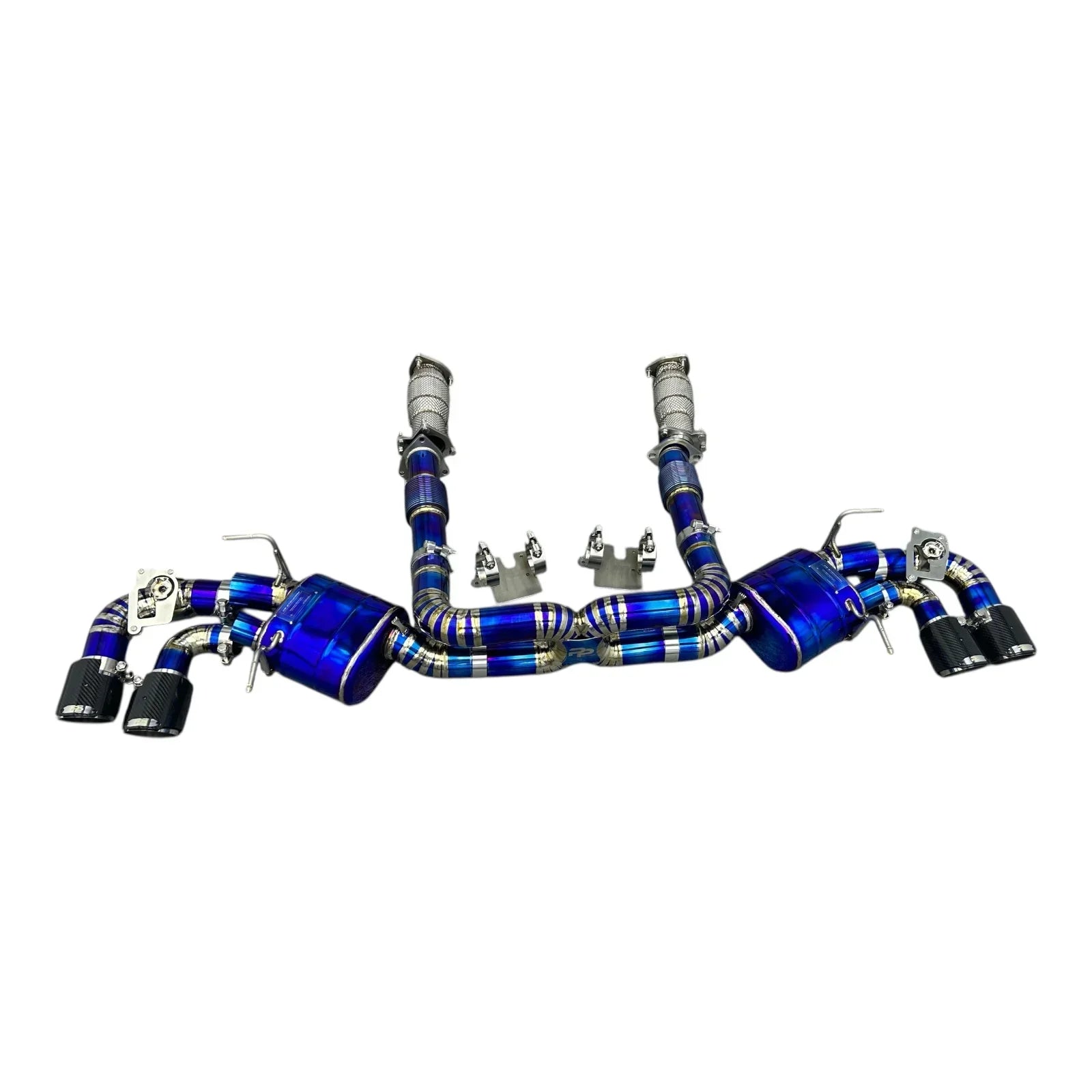 Pure Performance Blue Titanium Exhaust for C8 Corvette Base / Z51 - Gem Motorsports