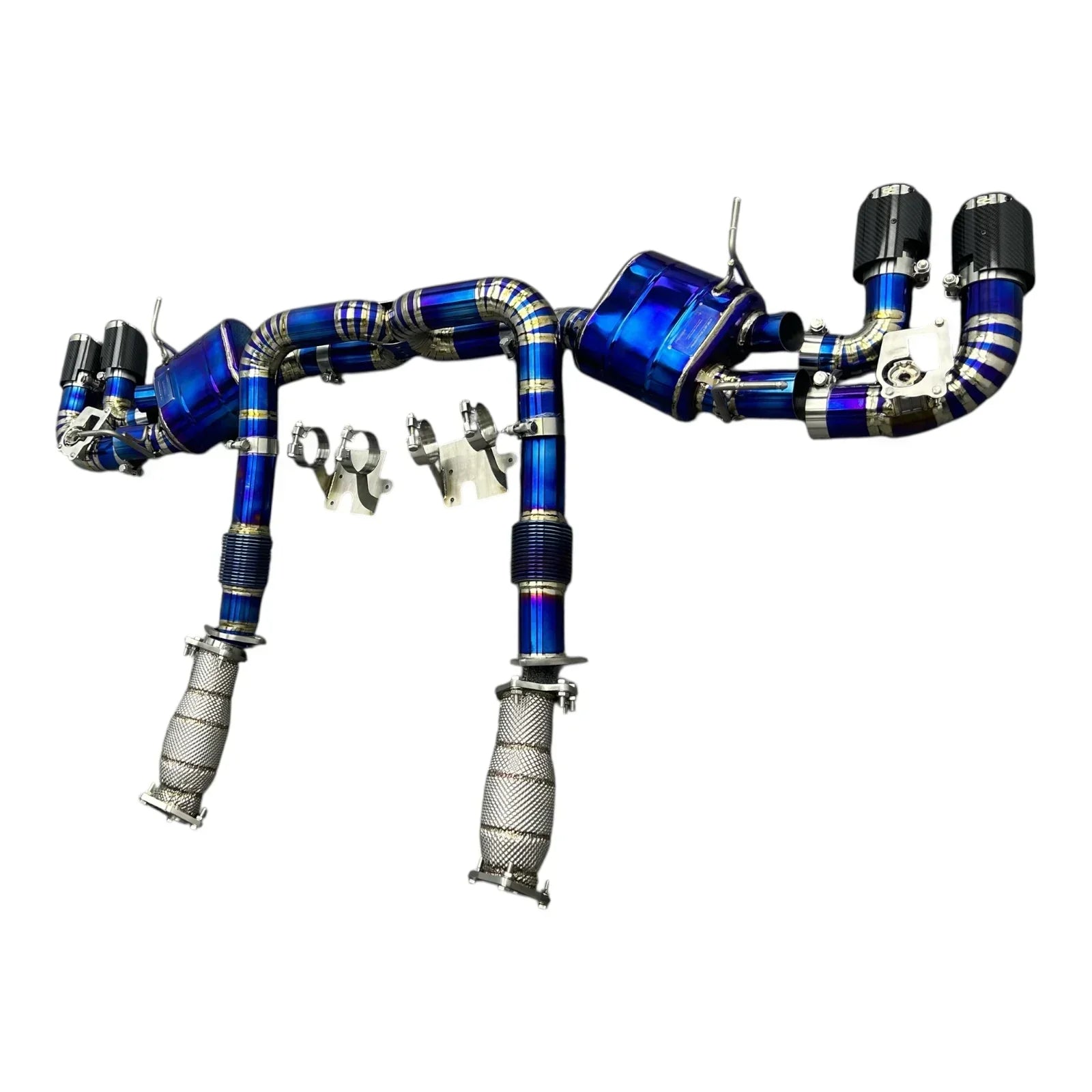 Pure Performance Blue Titanium Exhaust for C8 Corvette Base / Z51 - Gem Motorsports