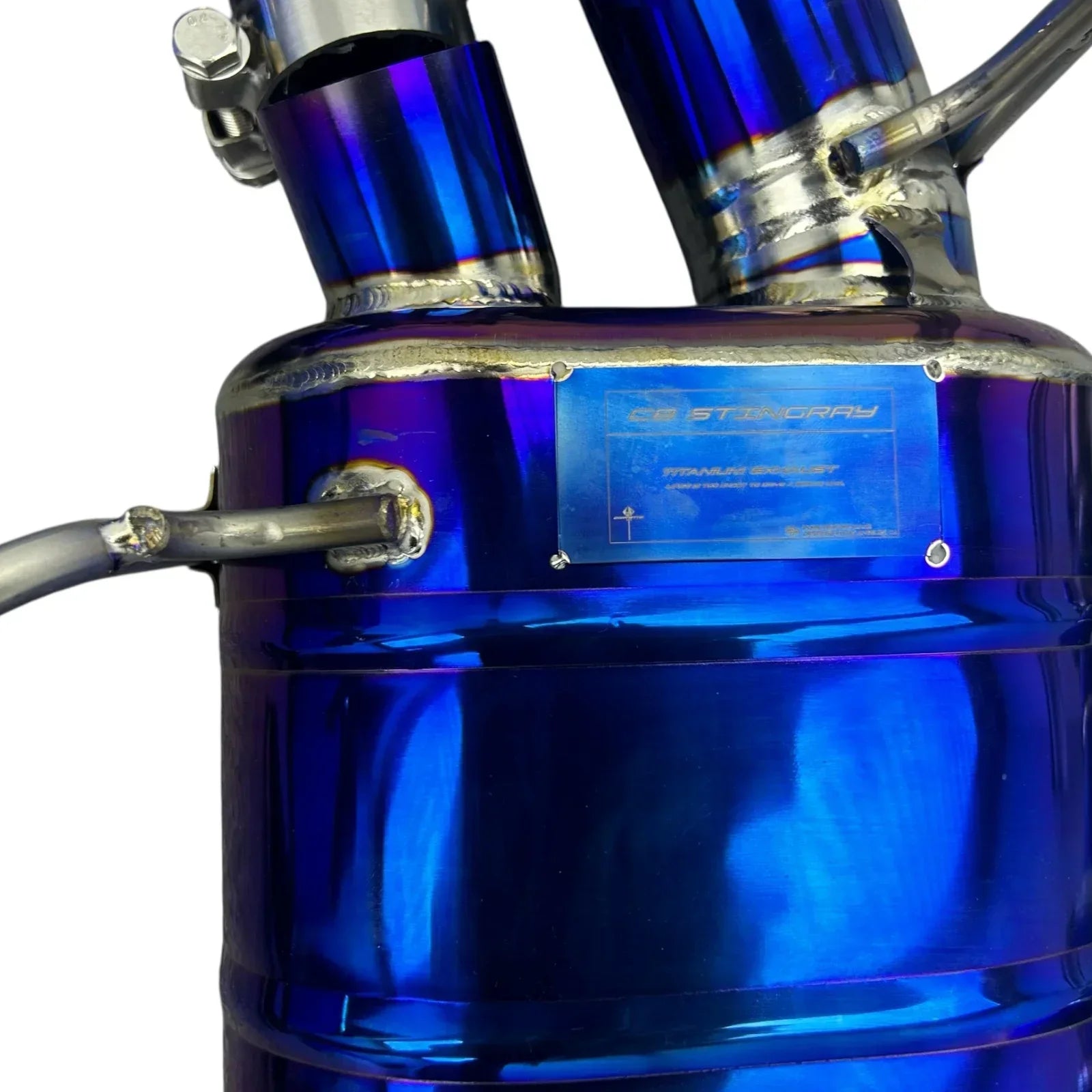 Pure Performance Blue Titanium Exhaust for C8 Corvette Base / Z51 - Gem Motorsports