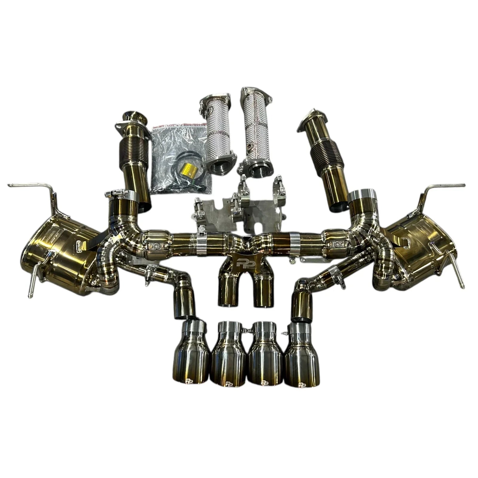 Pure Performance Z Titanium Exhaust for C8 Z06 / Factory Valves - Gem Motorsports