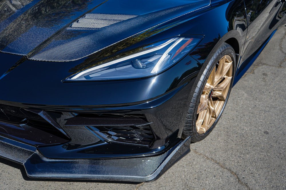 2020+ Corvette C8 Stingray Pure Performance LA Carbon FiberFront Lip / Splitter - Gem Motorsports