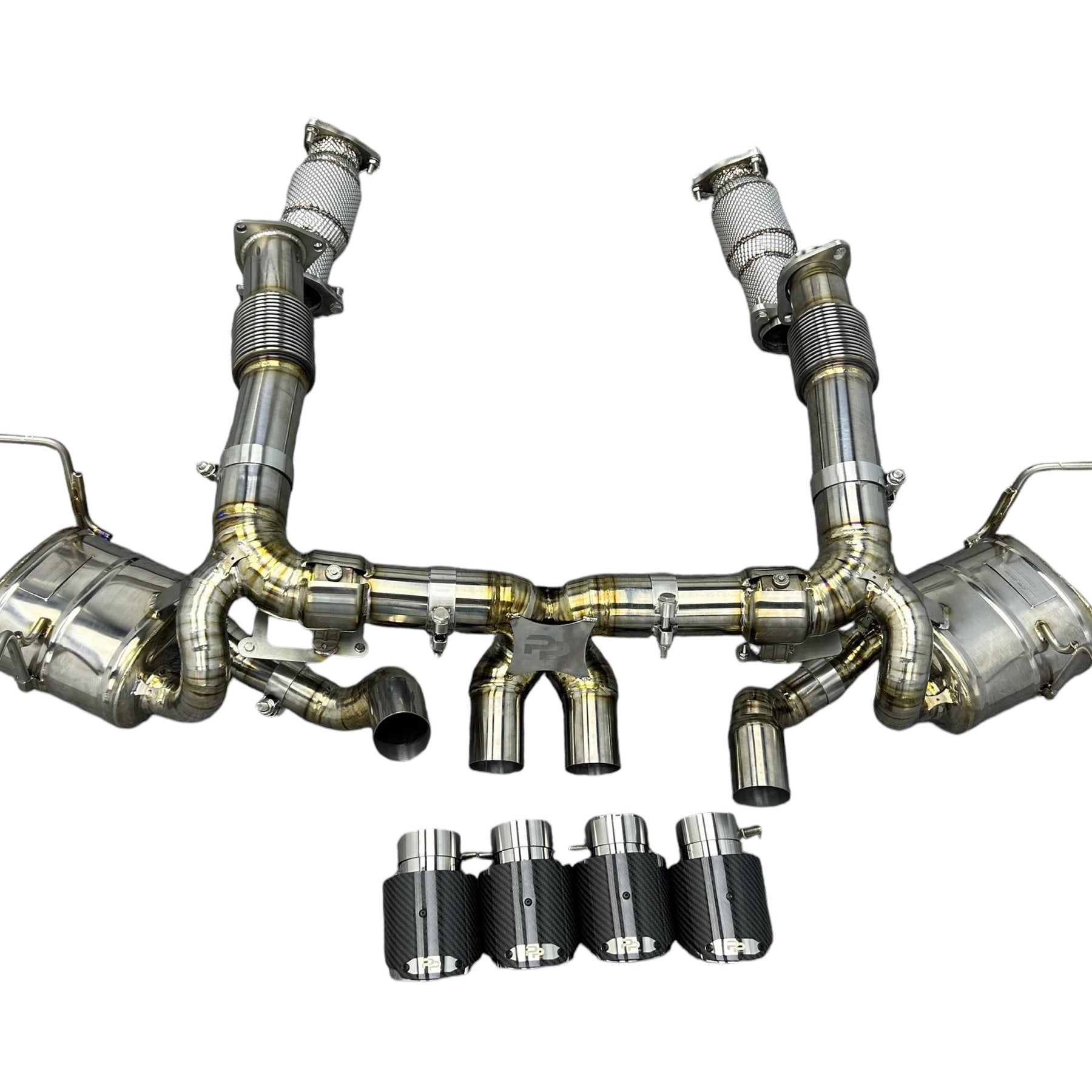 Pure Performance Z Titanium Exhaust for C8 Z06 / Remote Control Valves - Gem Motorsports