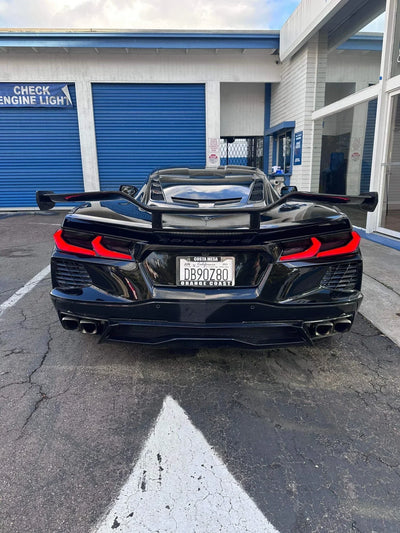 Pure Perf High Wing Carbon Fiber Z06 Style for C8 Corvette Base / Z51 - Gem Motorsports
