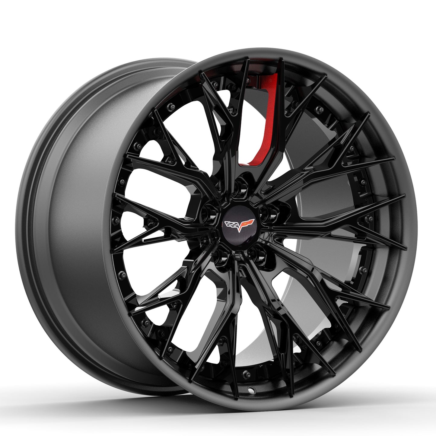 DL10 2 - Piece Forged wheels 20x10 / 21x13 for C8 Corvette Z06 / E - RAY - Gem Motorsports