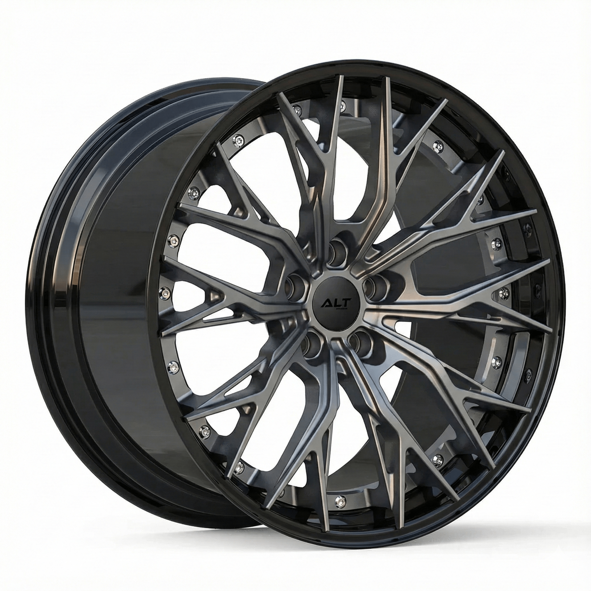 DL10 2 - Piece Forged wheels 20x10 / 21x13 for C8 Corvette Z06 / ZR1 / E - ray - Gem Motorsports