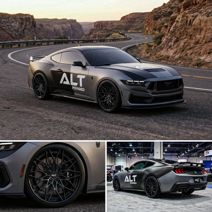 ALT DL - 28 Forged wheels 19x10 / 19x11 for Ford Mustang GT, Dark Horse S650 S550 - Gem Motorsports