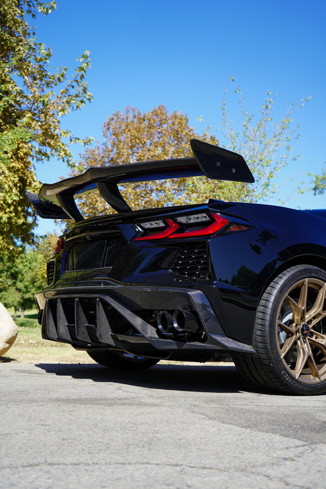 Pure Performance LA BlackFin Carbon Fiber Rear Diffuser for 2020+ C8 Corvette Stingray