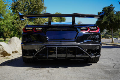 Pure Performance LA BlackFin Carbon Fiber Rear Diffuser for 2020+ C8 Corvette Stingray