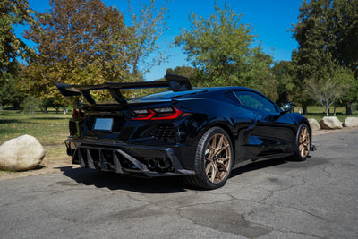 Pure Performance LA BlackFin Carbon Fiber Rear Diffuser for 2020+ C8 Corvette Stingray
