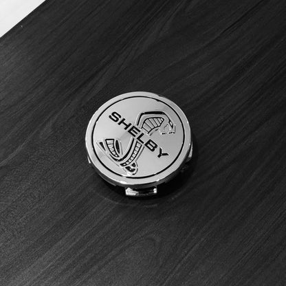 SHELBY Style Solid Center Caps Set of 4 – Fits 2016+ Mustang Shelby GT350 or GT500