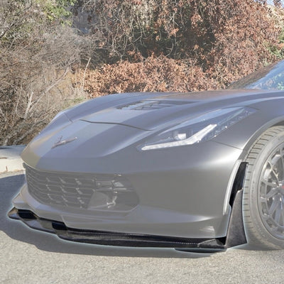 Pure Performance Front Splitter / Lip Stage 3 GT5 Carbon Fiber Z06 for C7 Z06 Grand Sport - Gem Motorsports