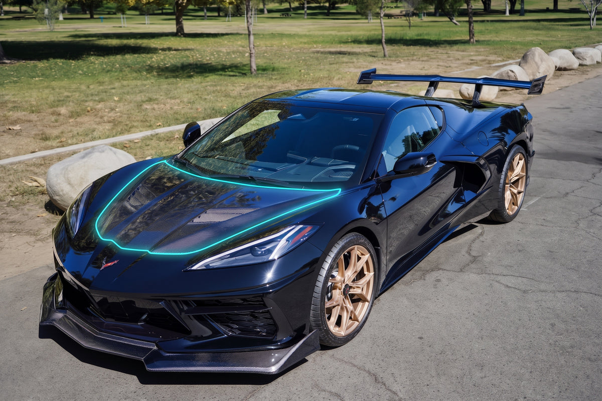 2020+ Corvette C8 Stingray / Z06 / Eray  Pure Performance LA Carbon Fiber Hood