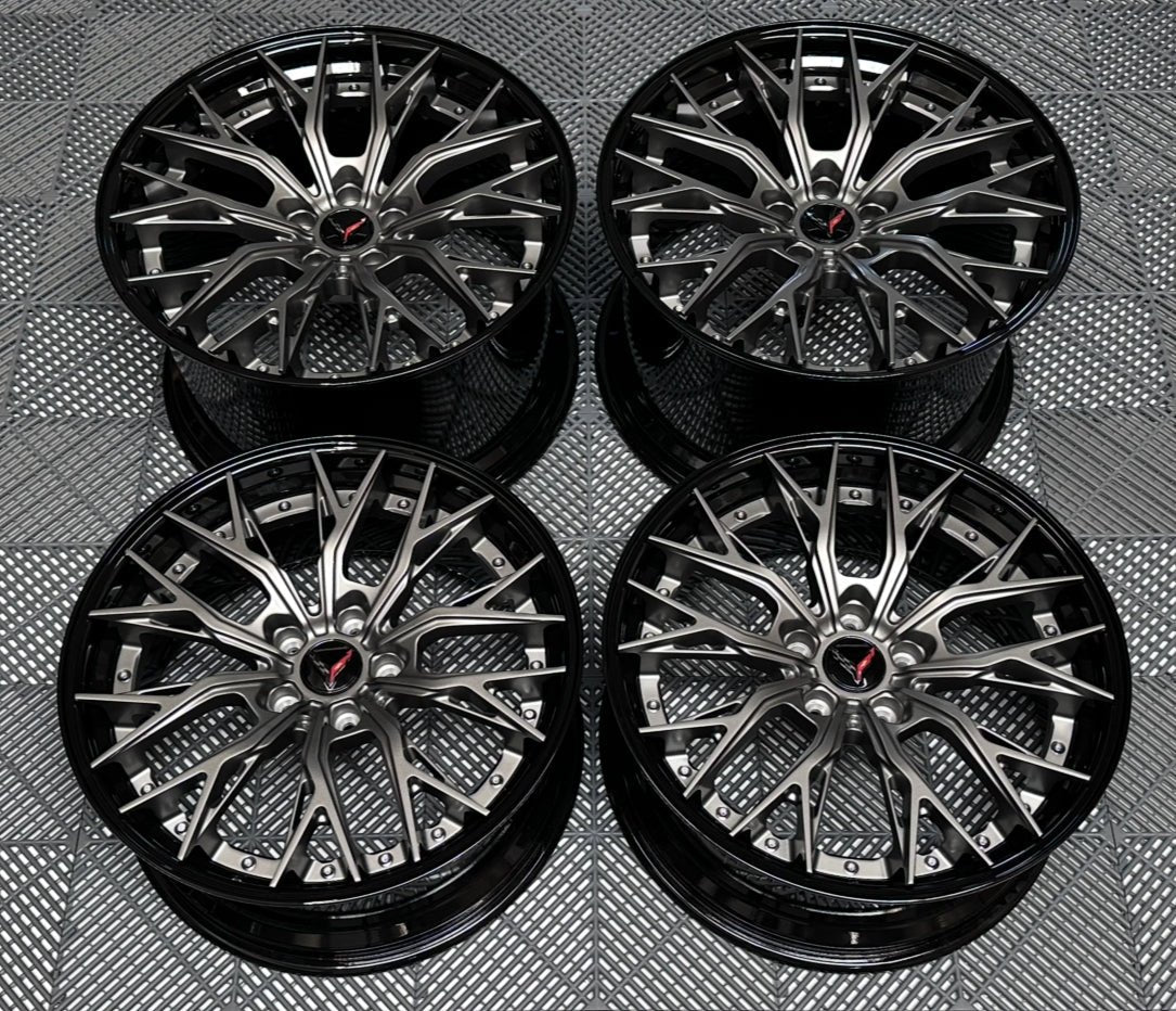DL10 2 - Piece Forged wheels 20x10 / 21x13 for C8 Corvette Z06 / ZR1 / E - ray - Gem Motorsports