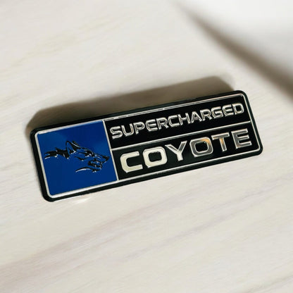 Supercharged Coyote logo Emblem for Dashboard S550 Mustang GT - Gem Motorsports