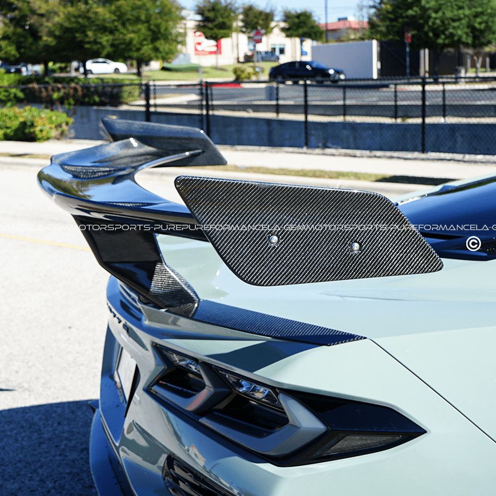 Pure Performance High Wing Carbon Fiber ZR1 ZTK CF Style for C8 Z06 / ZR1 - Gem Motorsports