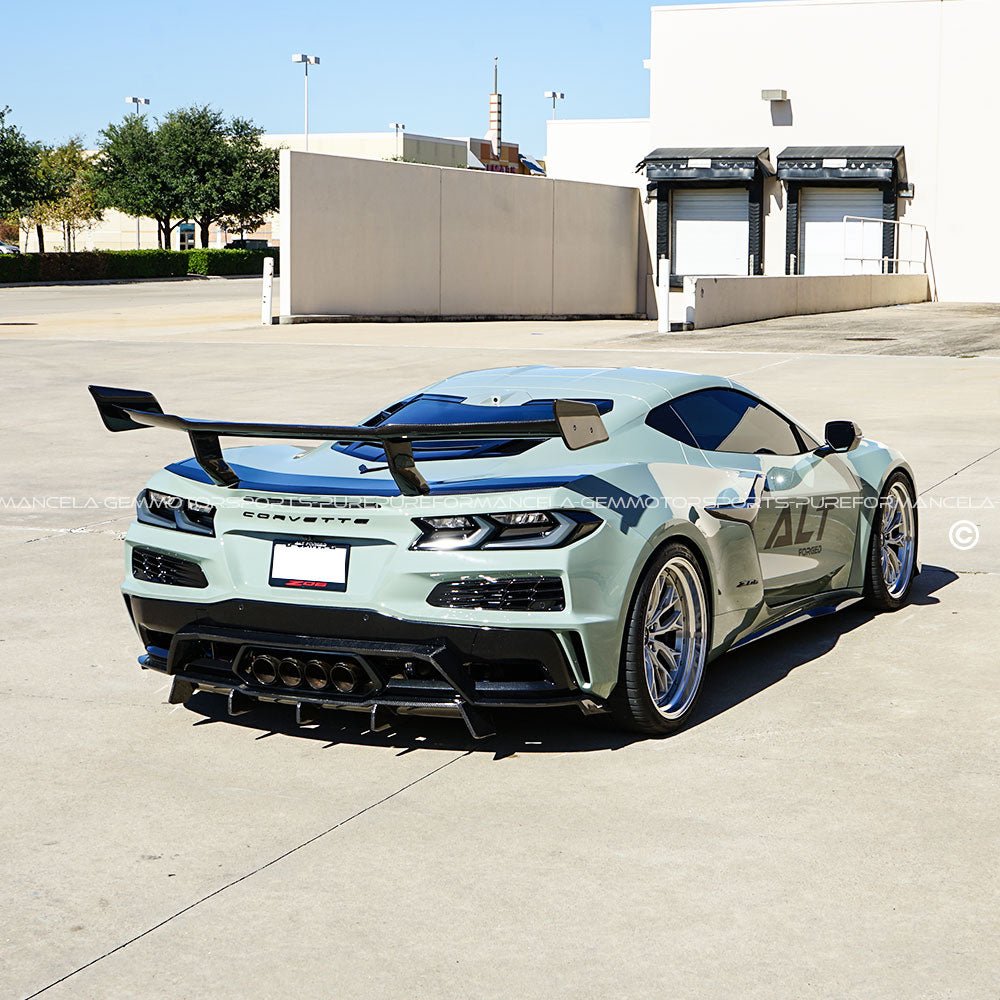 Pure Performance High Wing Carbon Fiber ZR1 ZTK CF Style for C8 Z06 / ZR1 - Gem Motorsports