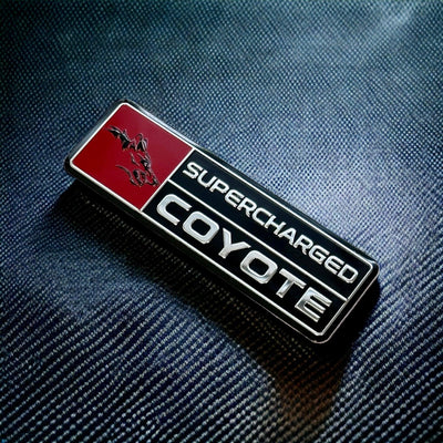 Supercharged Coyote logo Emblem for Dashboard S550 Mustang GT - Gem Motorsports