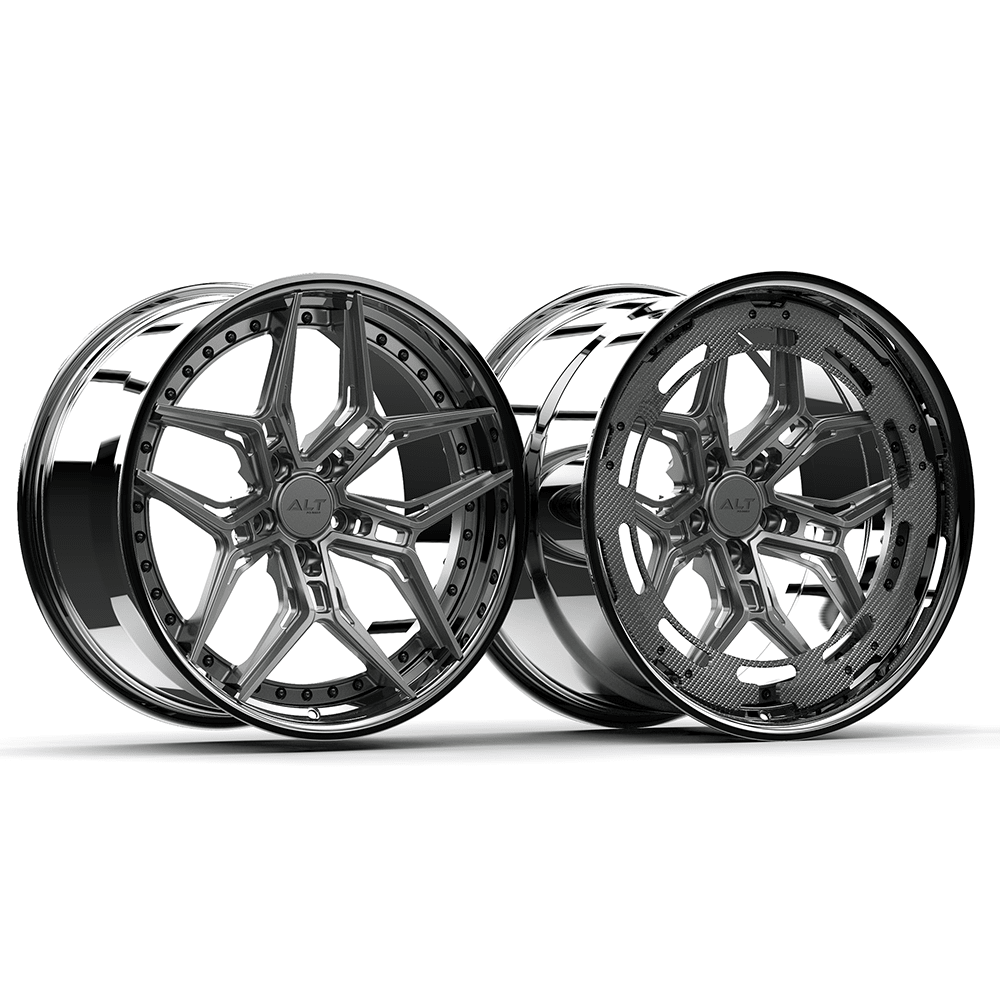 ALT DL18 - V 2 - Piece Forged 20X10 / 21x13 wheels for C8 Corvette Z06 / ZR1 / E - ray - Gem Motorsports