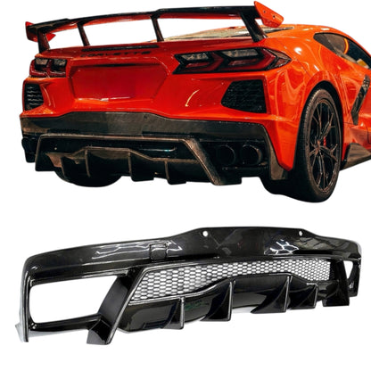 Pure Performance Race Diffuser Carbon Fiber for C8 Corvette Base / Z51 / E - ray - Gem Motorsports