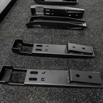 Tesla Cybertruck Running Boards (Side steps) Black Steel for Base / Foundation / Cyberbeast - Gem Motorsports