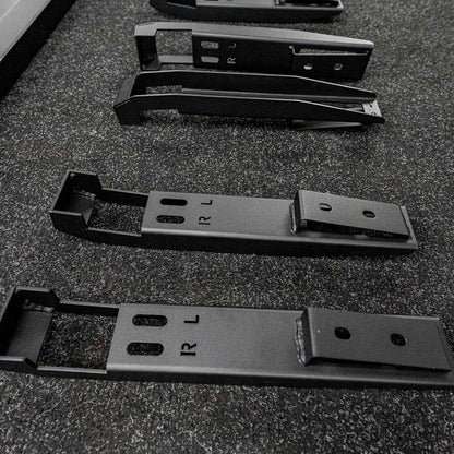 Tesla Cybertruck Running Boards (Side steps) Black Steel for Base / Foundation / Cyberbeast - Gem Motorsports