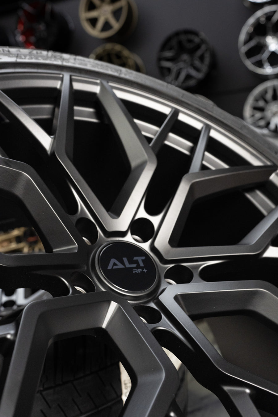 ALT Velocity Rotary Forged Satin Black wheel and tire package