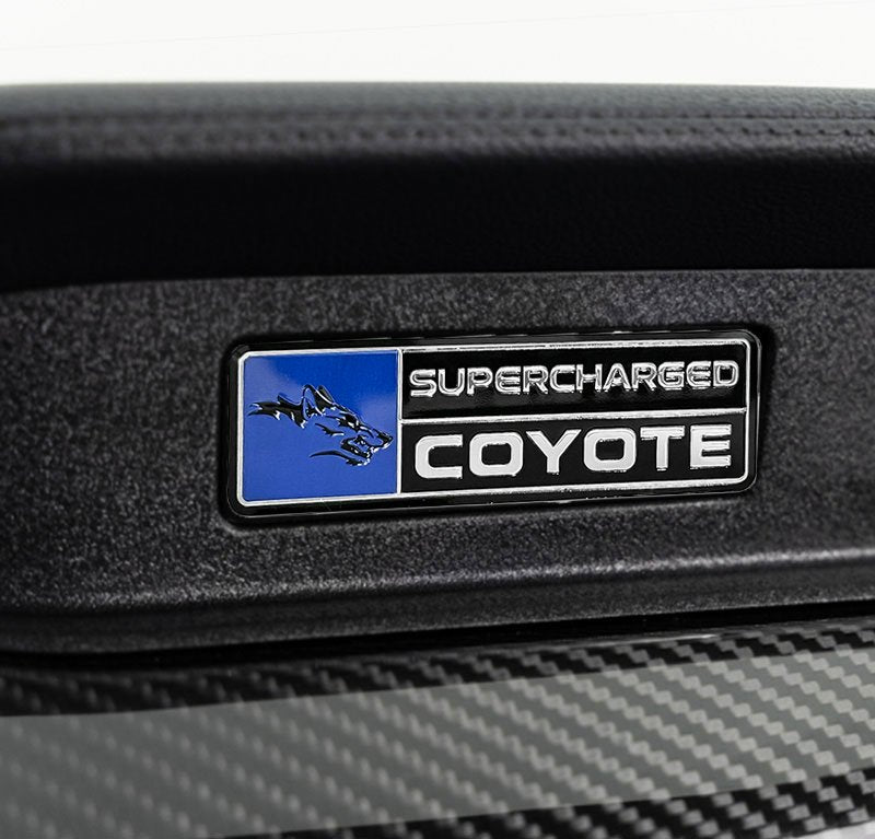 Supercharged Coyote logo Emblem for Dashboard S550 Mustang GT - Gem Motorsports