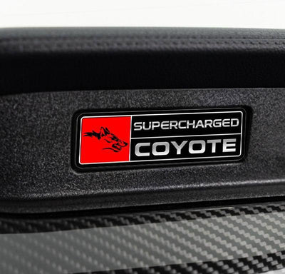 Supercharged Coyote logo Emblem for Dashboard S550 Mustang GT - Gem Motorsports