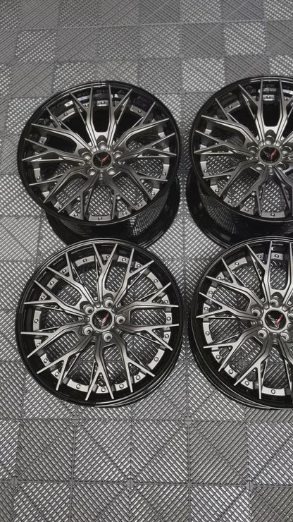 DL10 2-Piece Forged wheels 20x9 / 21x12 for C8 Corvette Z51
