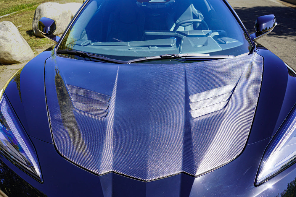 2020+ Corvette C8 Stingray / Z06 / Eray  Pure Performance LA Carbon Fiber Hood