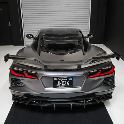 Pure Perf High Wing Carbon Fiber Z06 Style for C8 Corvette Base / Z51 - Gem Motorsports